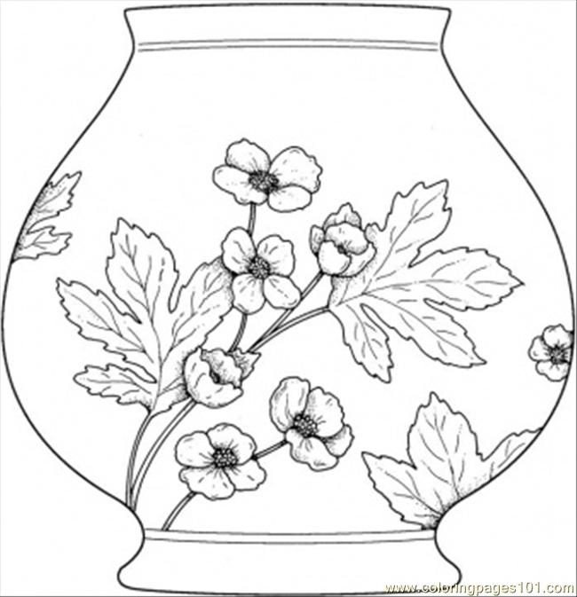650x673 Vase Coloring Pages