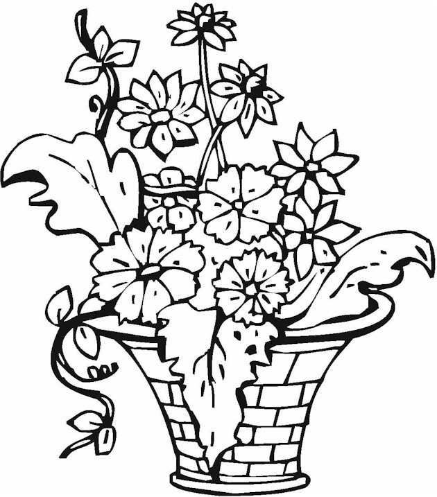 630x717 Vase Amp Pottery Coloring Page