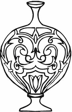 236x365 Ceramic Coloring For Children Vase Amp Pottery Coloring Page