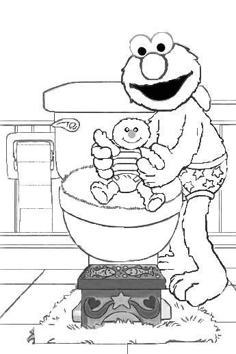 Elmo Potty Coloring Page Pre Schooling Elmo Potty 345x517 Elmo Potty Coloring Page Pre Schooling Elmo Potty