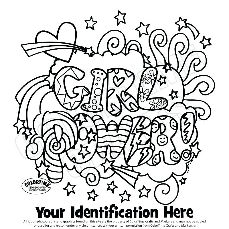 800x799 And The Girls Coloring Page Color Girl Power Coloring Pages