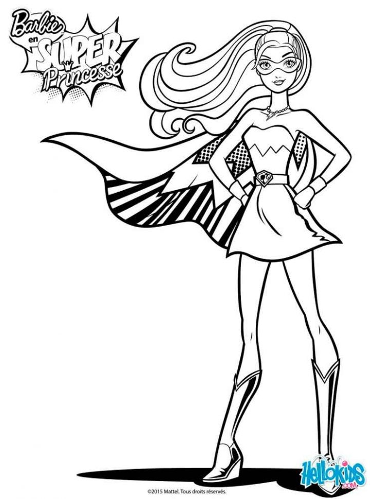 728x971 Coloring Pages Barbie Princess Power