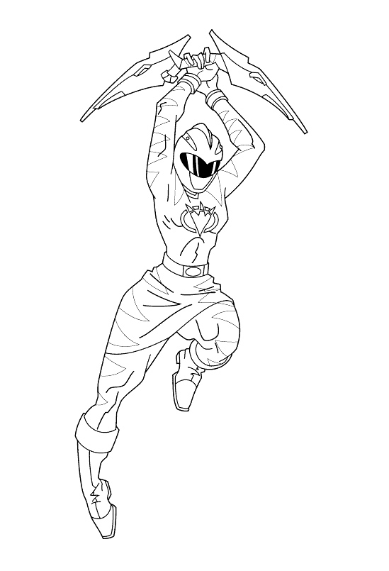 549x805 Pink Dino Thunder Ranger Coloring Pages