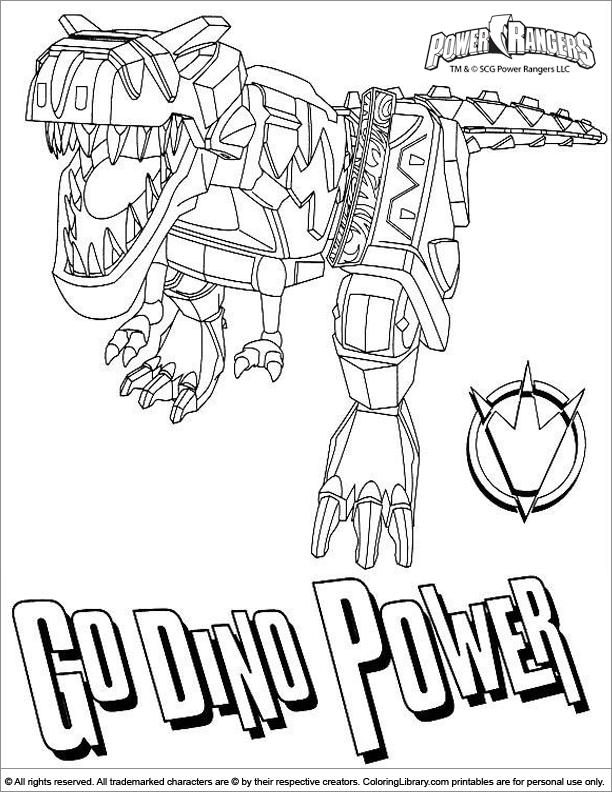 612x792 Power Rangers Coloring Picture