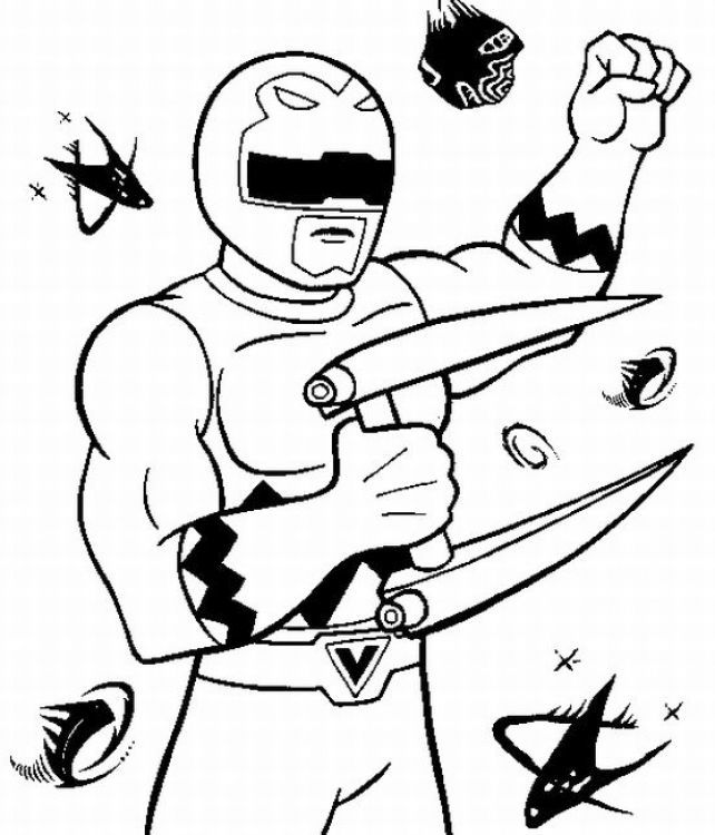 642x750 Space Power Ranger With Claw Weapon Coloring Page For Boys Boys