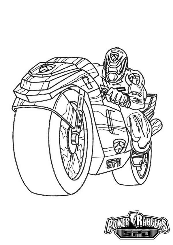 Power Rangers Spd On Super Cool Motorcycle Coloring Page Color Luna 600x849 Power Rangers Spd On Super Cool Motorcycle Coloring Page Color Luna