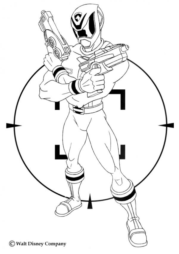 601x850 Power Ranger With Laser Guns Coloring Page. Nice Coloring Sheet