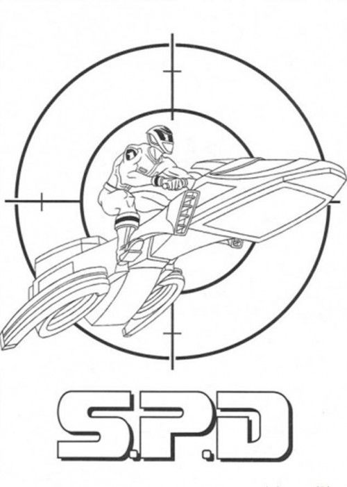 500x701 Power Rangers Spd Drives His Favorite Vehicles Coloring Page