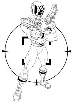236x337 Power Rangers Spd Shooting Ready Coloring Page Adult