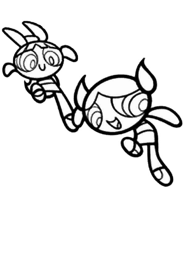 600x821 Blossom And Buttercup In The Powerpuff Girls Coloring Page Color
