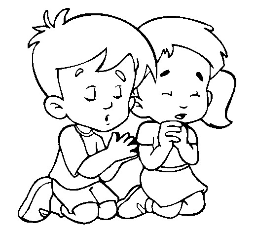 519x470 Children Praying Coloring Page Praying Coloring Pictures For Kids