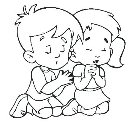 441x399 A Z Coloring Pages Child Praying Coloring Page Coloring Pages