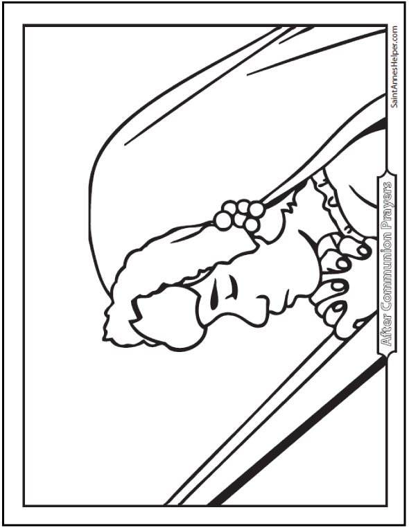 590x762 Communion Prayers Coloring Page