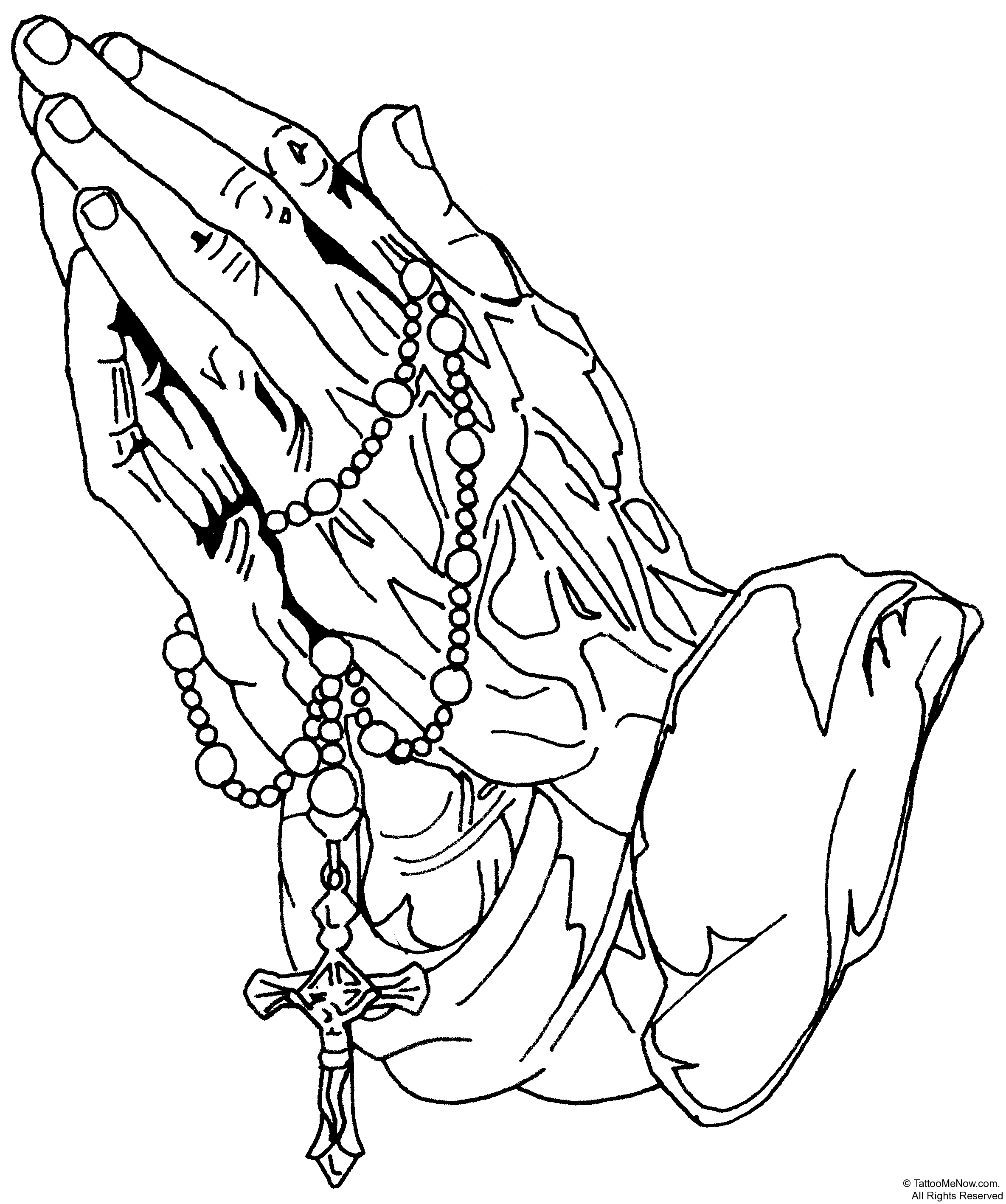 Praying Hands Coloring Pages at Free printable