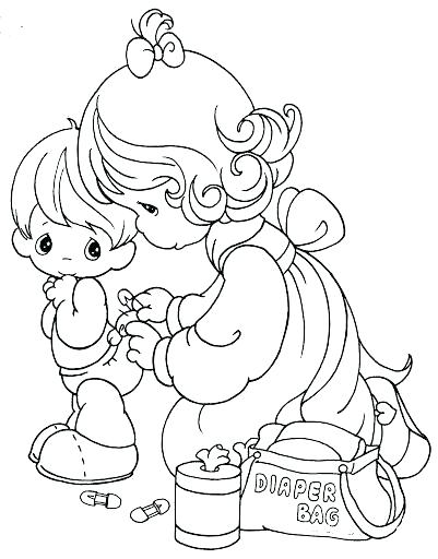 Baby Girl Precious Moments Coloring Pages Cute Child Mome 401x512 Baby Girl Precious Moments Coloring Pages Cute Child Mome