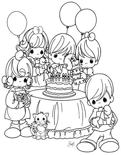 399x512 Birthday Precious Moments Coloring Page Coloring Pages
