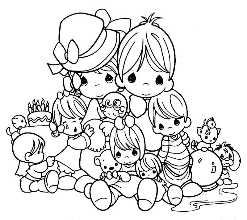 Precious Moments Family Coloring Pages 800x714 Precious Moments Family Coloring Pages