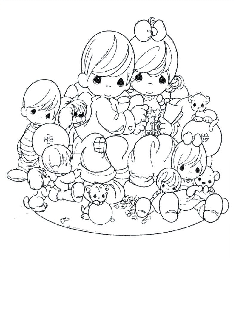Precious Moments Coloring Pages Animals