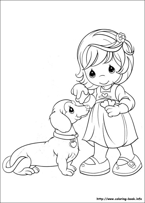 Girl Amp Dog Precious Moments Coloring Pages Printable Blankets 567x794 Girl Amp Dog Precious Moments Coloring Pages Printable Blankets
