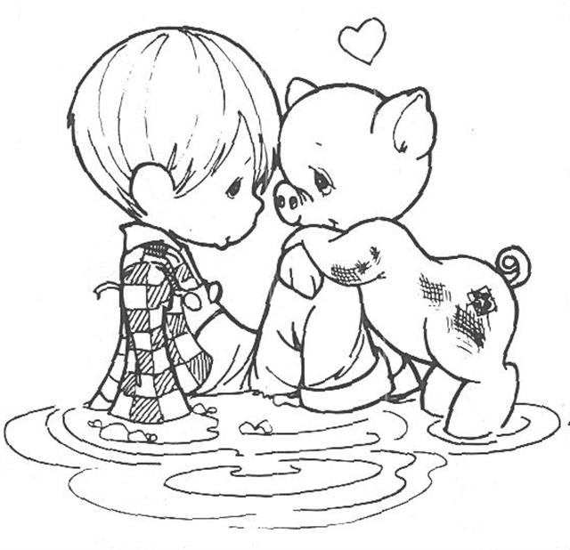 Precious Moments Coloring Pages 640x618 Precious Moments Coloring Pages