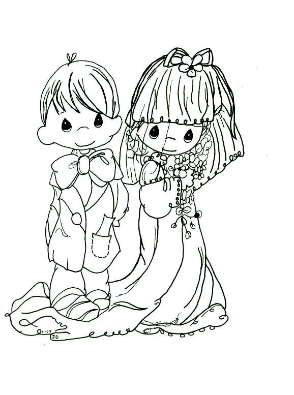 578x777 Precious Moments Wedding Coloring Pages