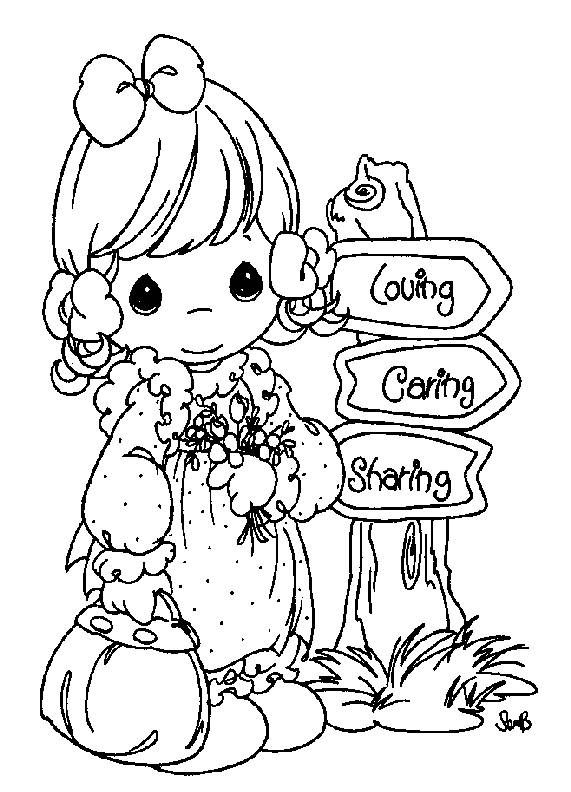 571x792 Precious Moments Coloring Pages The Touching Heart Moments