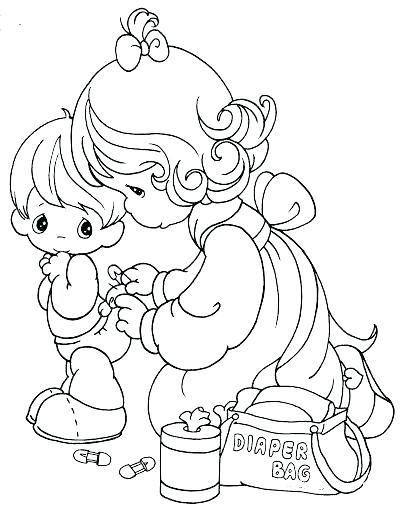 Little Girl Coloring Pages Pictures Precious Moments Baby Coloring 401x512 Little Girl Coloring Pages Pictures Precious Moments Baby Coloring