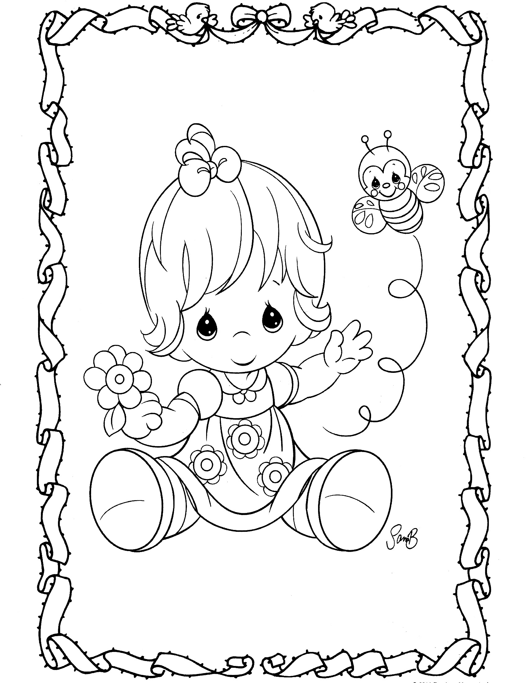 Precious Moments Coloring Pages 1700x2200 Precious Moments Coloring Pages