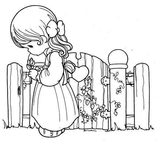512x463 Girl In Love Coloring Pages Coloring 12 Precious Moments