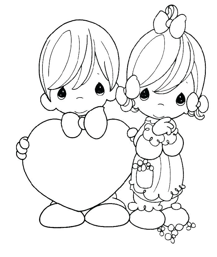Precious Moments Valentine Coloring Pages 700x830 Precious Moments Valentine Coloring Pages