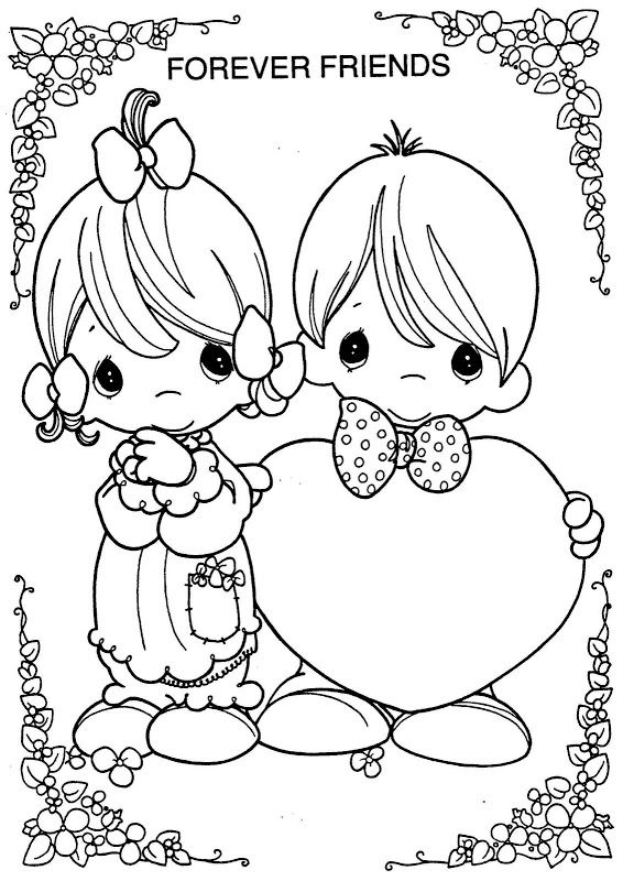 Valentine's Day Coloring Pages Valentine's Day Precious Moments 566x800 Valentine's Day Coloring Pages Valentine's Day Precious Moments