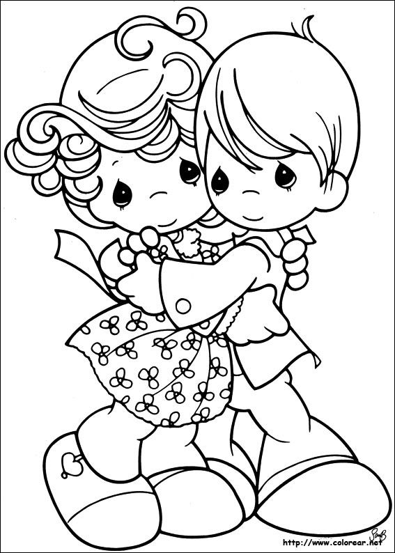 567x794 Precious Moments Wedding Coloring Pages Dibujos De Preciosos