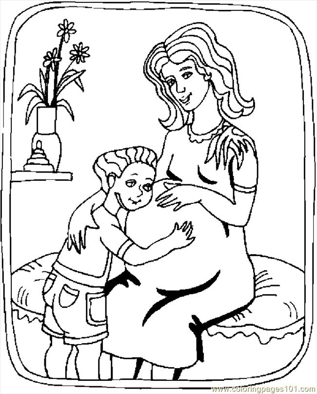 650x806 Pregnant Mom Coloring Pages