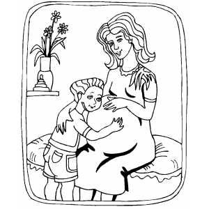300x300 Pregnant Coloring Pages Pregnant Mom