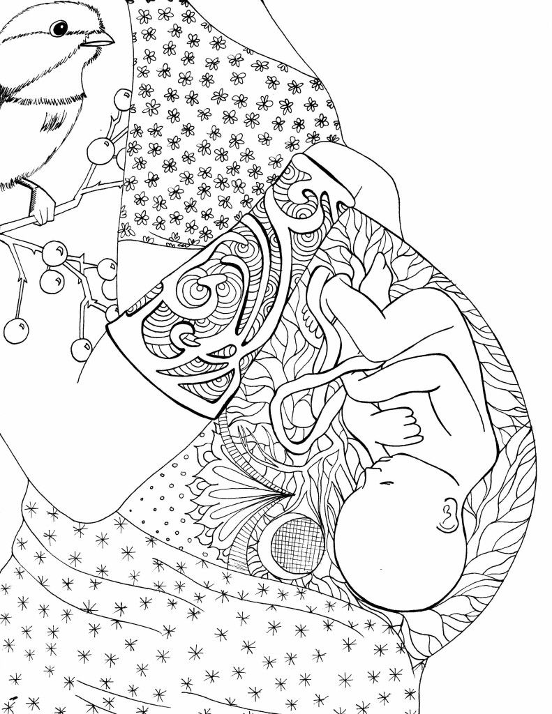 791x1024 Free Pregnancy Coloring Pages Pregnancy, Free And Birth