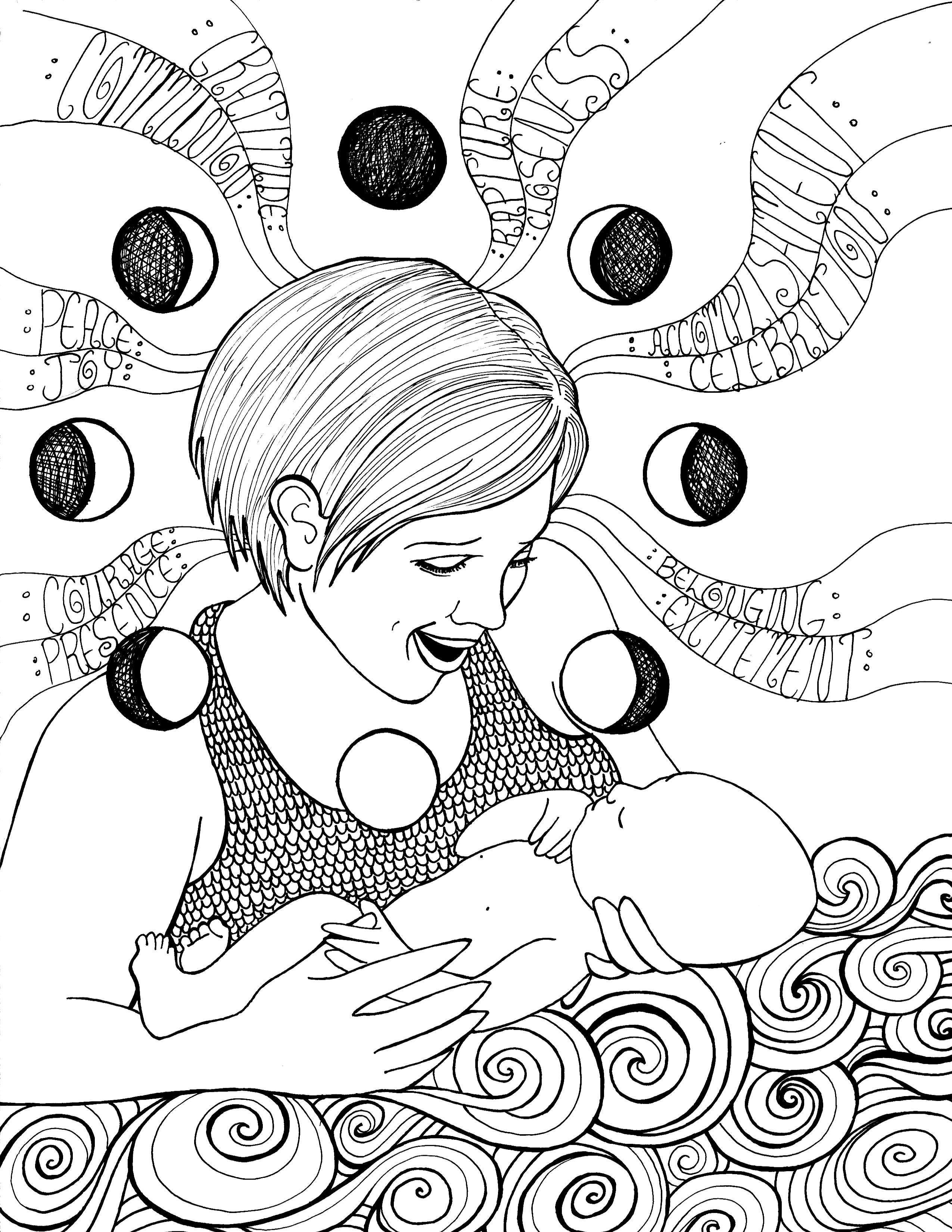 2550x3300 Coloring Pages Of Pregnant Woman