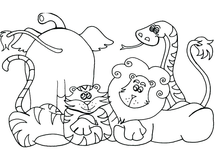 863x607 Coloring Pages Zoo Animals Wild Animals Coloring Book And Zoo