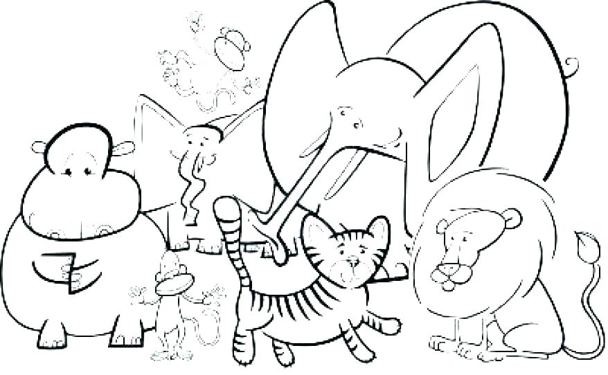 878x542 Coloring Pages Of Zoo Animals For Preschool Coloring Pages Of Zoo