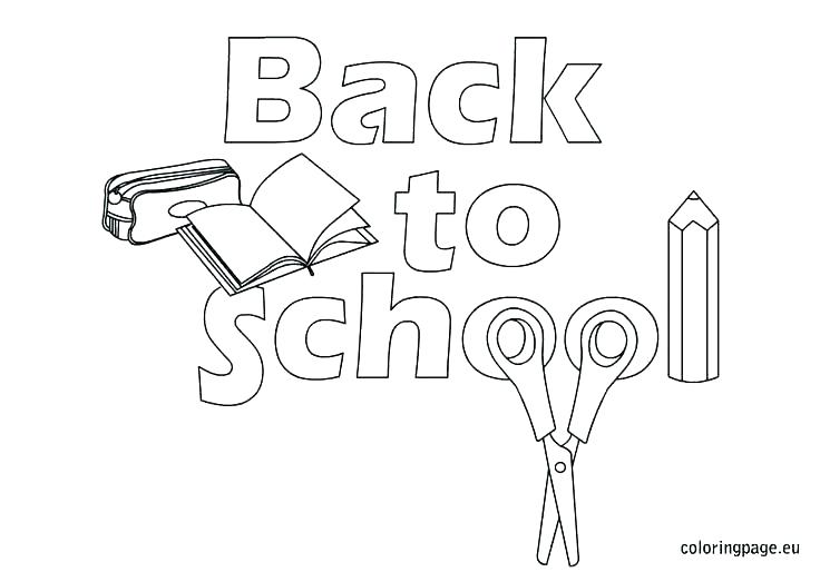 736x514 Back To School Coloring Pages School Supplies And Lunch For Going