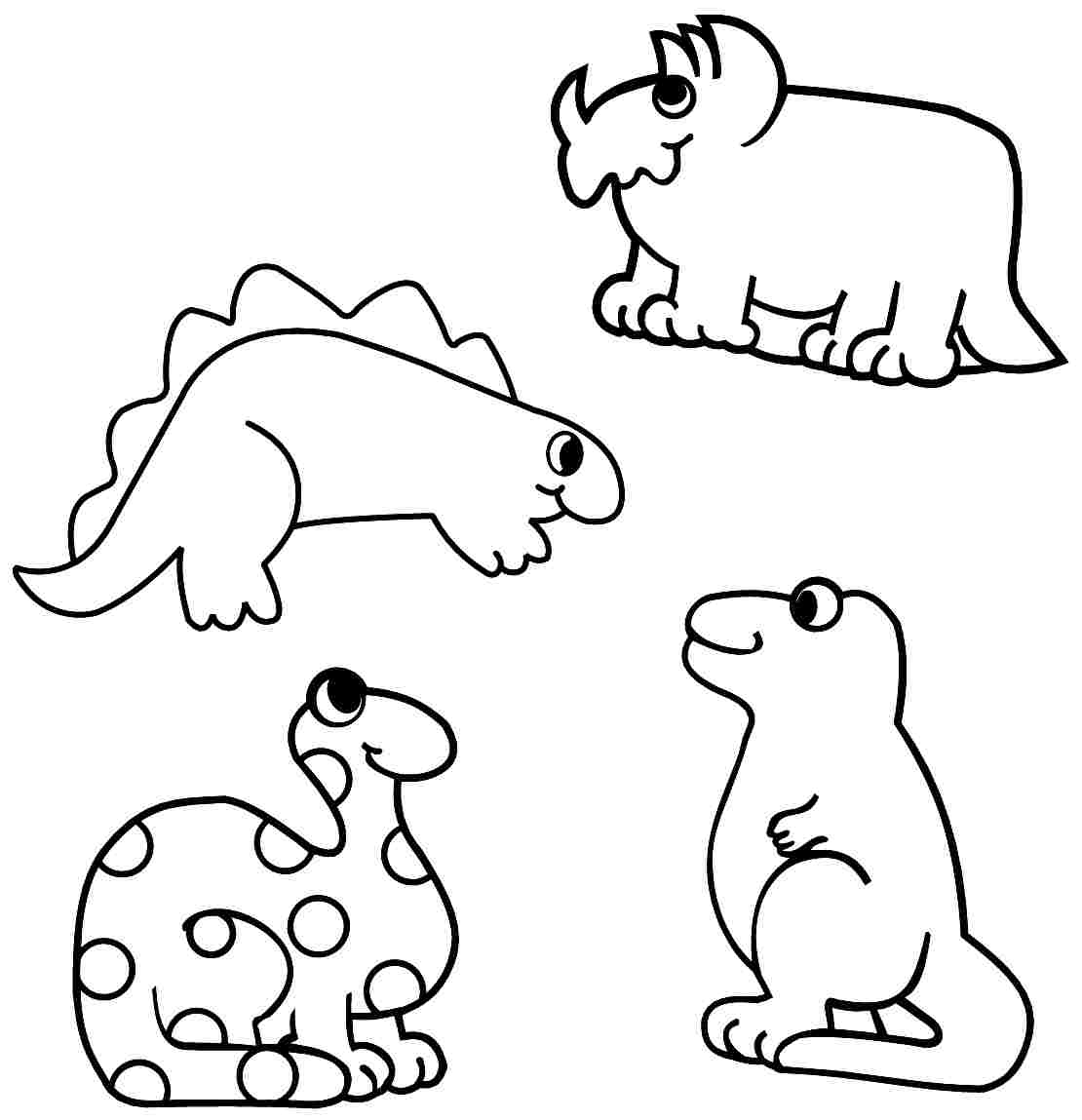 1110x1149 Coloring Pages Of Dinosaurs For Preschoolers