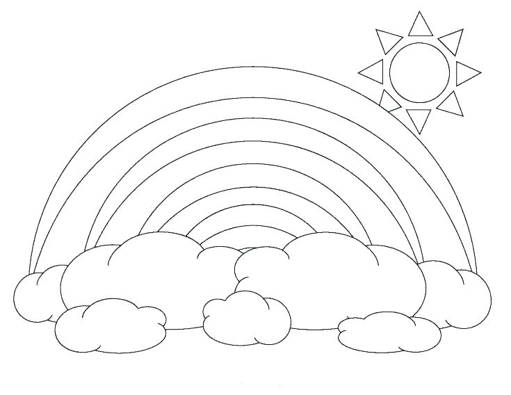 Coloring Page Of A Rainbow Rainbow Coloring Page For Preschool 735x568 Coloring Page Of A Rainbow Rainbow Coloring Page For Preschool