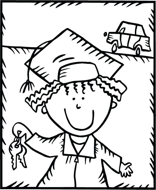 593x720 Graduation Coloring Pages Coloring Pages For Toddlers Preschool