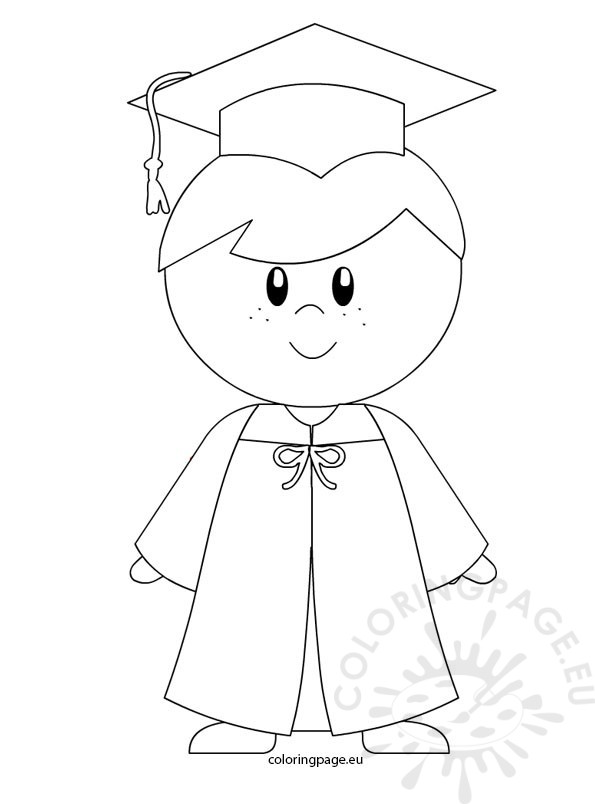 595x804 Kindergarten Graduation Coloring Page Kindergarten Boy Graduation