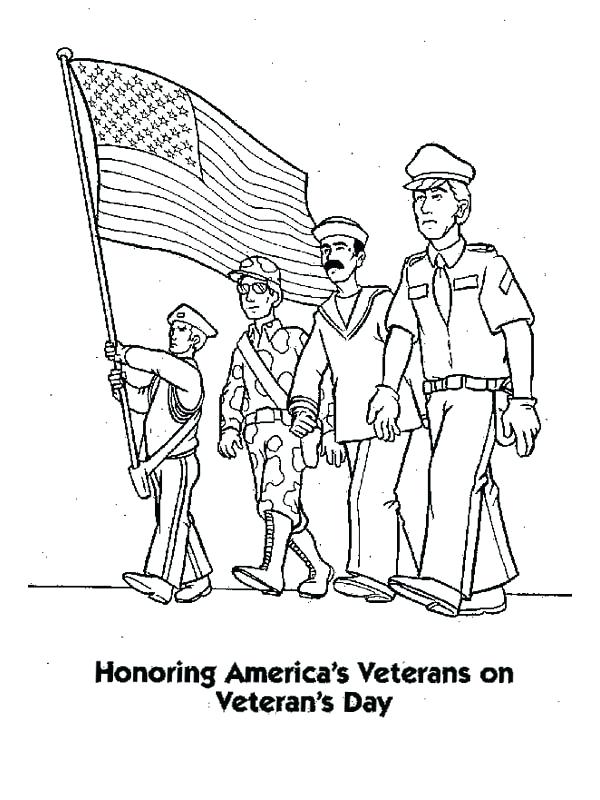 600x800 Thank You Coloring Pages Free Veterans Day Coloring Pages Veterans