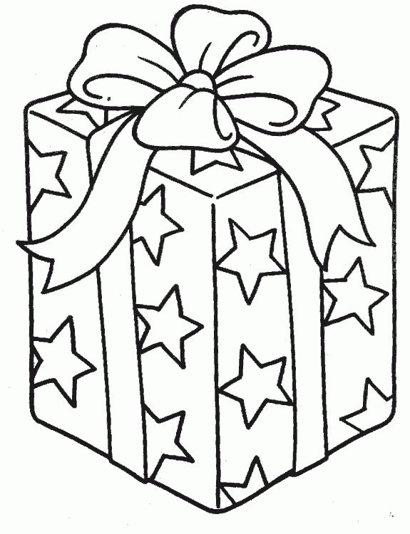 Present Box Coloring Pages