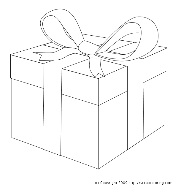600x630 Ribbon Gift Boxes Coloring Pages