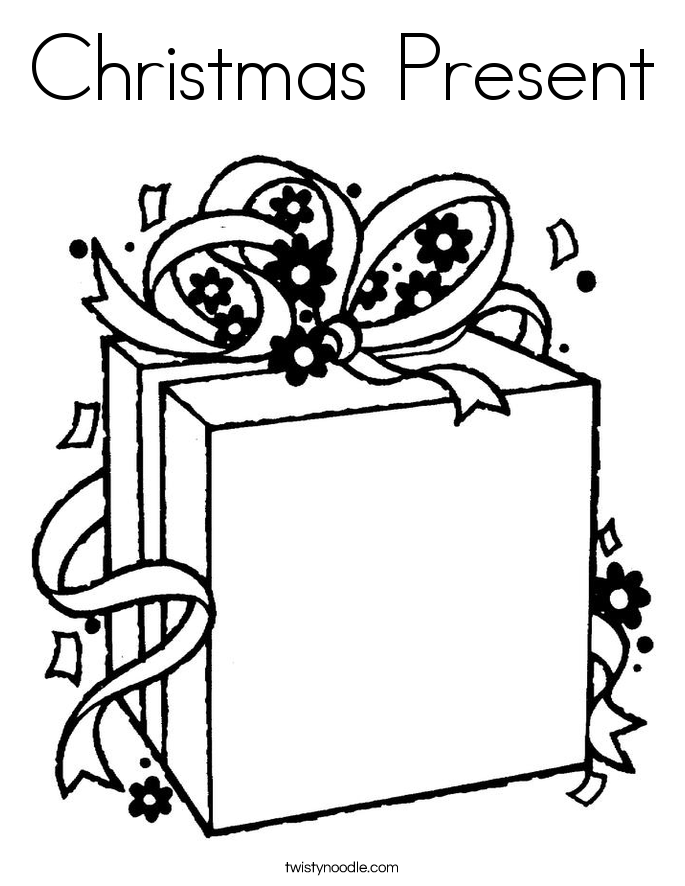 685x886 Christmas Present Coloring Page