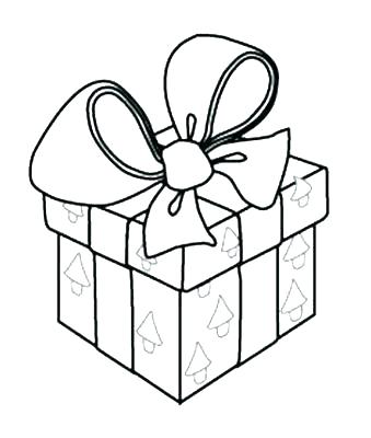 339x400 Christmas Present Coloring Page