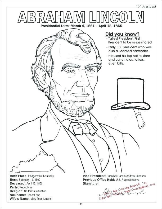612x792 Abraham Lincoln Coloring Page S S Abraham Lincoln Coloring Pages