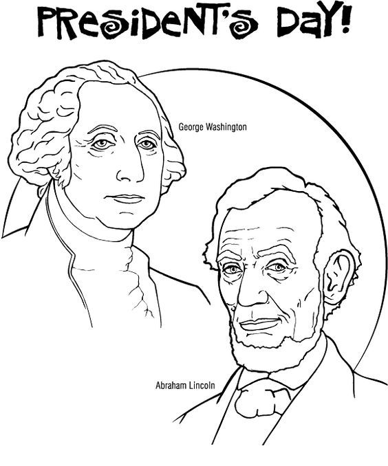 564x678 Presidents Day Coloring Pages George Washington And Abraham